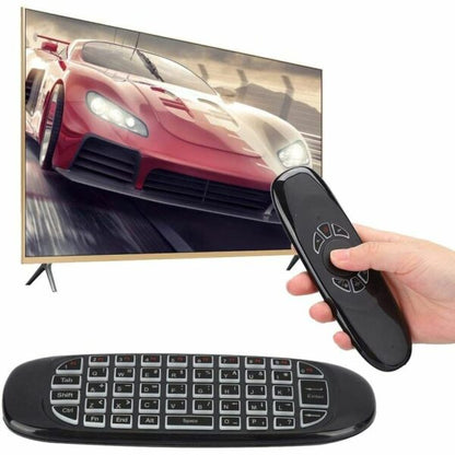 XF0753 RGB Backlight Wireless 2.4Ghz Air Mouse Remote Control With Qwerty Keyboard