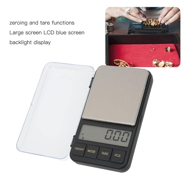 Aerbes AB-C02 Zeroing Tare Function Stainless Steel Jewellery Scale 500g/0.01g