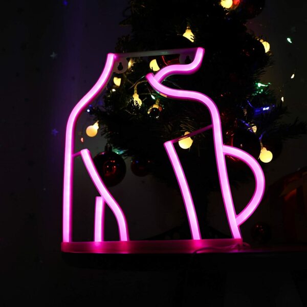 FA-A60 Lady’s Back Silhouette Neon Sign Lamp USB And Battery Operated