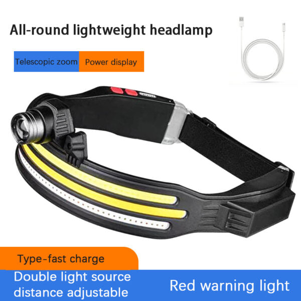 FA-W694-3 Rechargeable 3 Light Telescopic COB Flood Light Headlamp