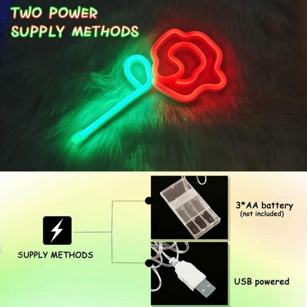 FA-A66 Rose Flower Neon Sign USB And Battery Operated