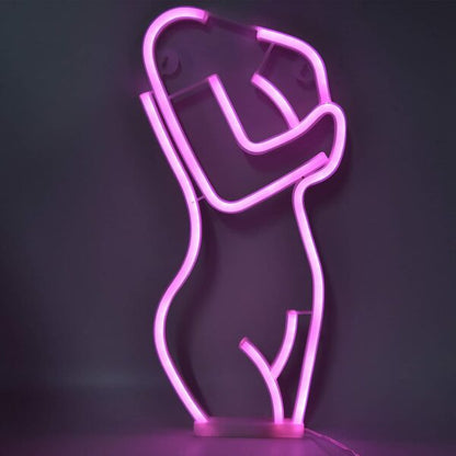 FA-A62 Lady’s Front Silhouette Neon Sign Lamp USB And Battery Operated