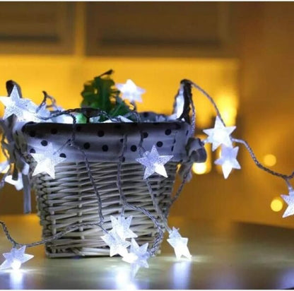 ZYF-48 Star LED Fairy String Light with Tail Plug Extension White 5M