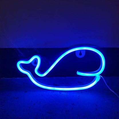 FA-A14 Whale Neon Signs USB And Battery Operated