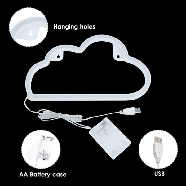 FA-A4 Floating Cloud Light Neon Sign USB And Battery Operated