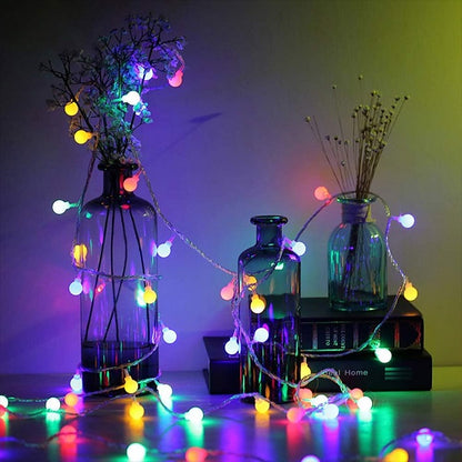 ZYF-44 Bubble Ball LED Fairy String Light With Tail Plug Extension 5m RGB