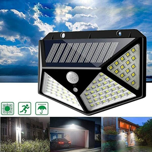 Wolulu Solar Powered LED Wall Light  100LED