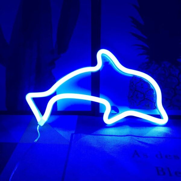 FA-A34 Cute Dolphin Neon Sign Lamp USB And Battery Operated