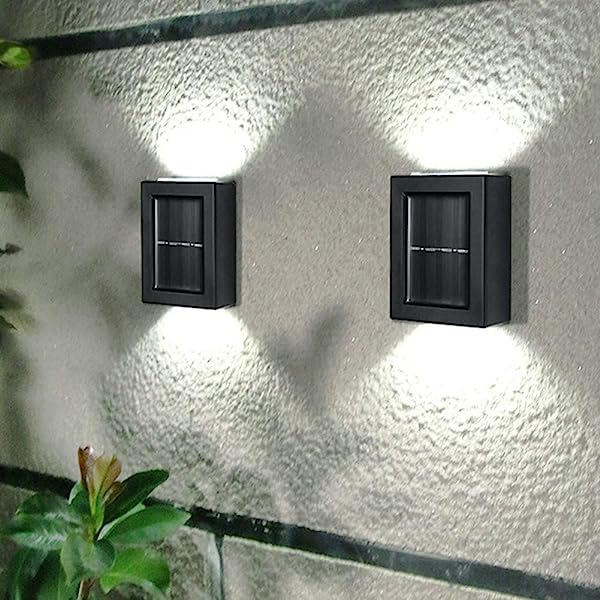 FA-010 Double Sided Solar Powered Wall light 2pcs White Light