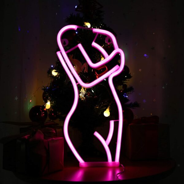 FA-A62 Lady’s Front Silhouette Neon Sign Lamp USB And Battery Operated