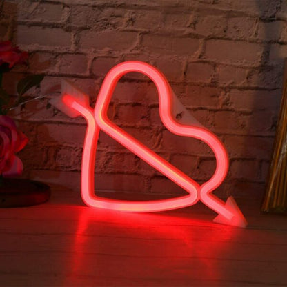 FA-A29 Cupid Heart Neon Sign USB And Battery Operated