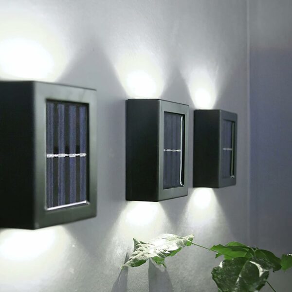 FA-010 Double Sided Solar Powered Wall light 2pcs White Light