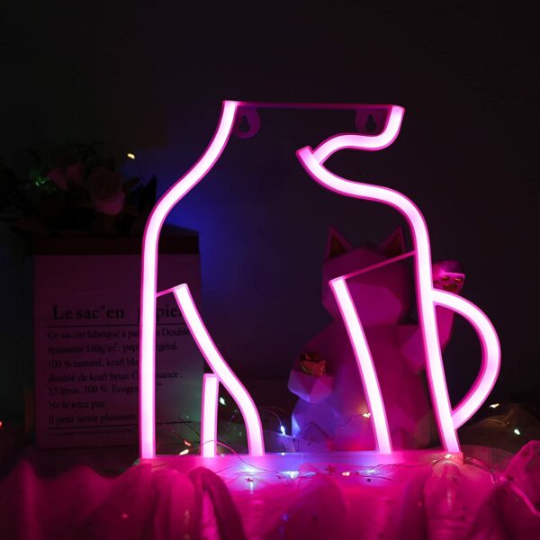 FA-A60 Lady’s Back Silhouette Neon Sign Lamp USB And Battery Operated