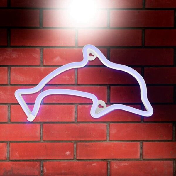 FA-A34 Cute Dolphin Neon Sign Lamp USB And Battery Operated