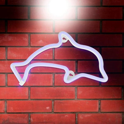 FA-A34 Cute Dolphin Neon Sign Lamp USB And Battery Operated