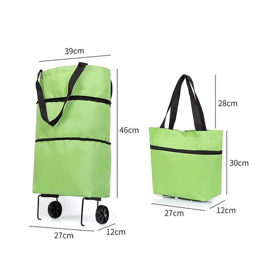 JG20375295 Collapsible Reusable Grocery Shopping Bag on Wheels