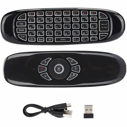 XF0753 RGB Backlight Wireless 2.4Ghz Air Mouse Remote Control With Qwerty Keyboard