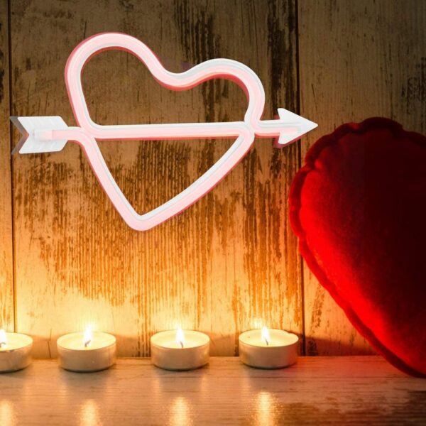 FA-A29 Cupid Heart Neon Sign USB And Battery Operated