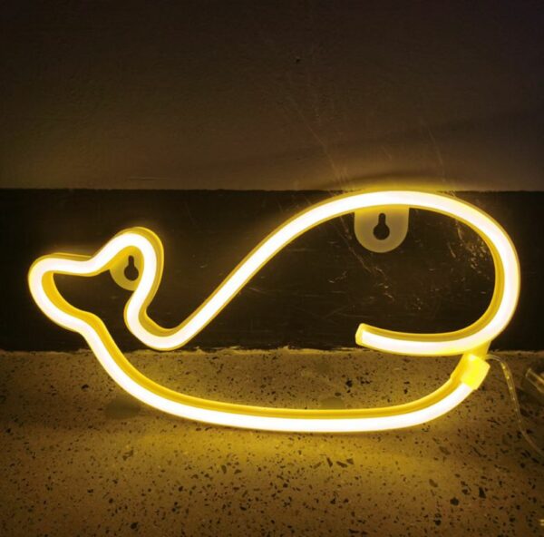 FA-A14 Whale Neon Signs USB And Battery Operated