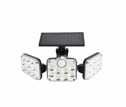 Three Head Outdoor Solar Sensor  LED Light