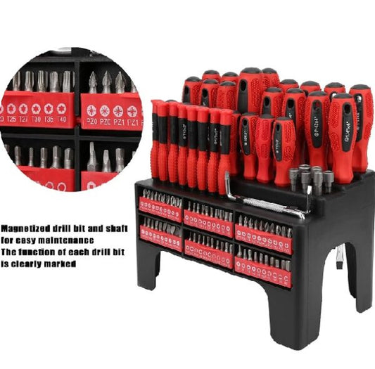 100 Piece Screw Driver & Drill Bit Set