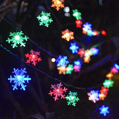 ZYF-50 Snow Flake Fairy String Light With Tail Plug Extension RGB 5M