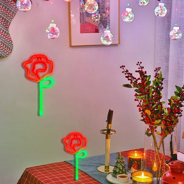 FA-A66 Rose Flower Neon Sign USB And Battery Operated