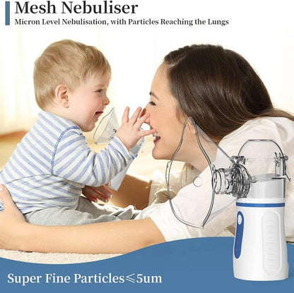 Mesh JG20375368 Portable And Low Noise Inhaler Nebulizer With Mouthpiece And 2 Masks