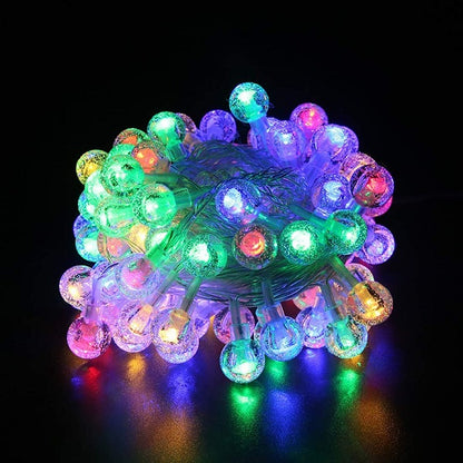 ZYF-44 Bubble Ball LED Fairy String Light With Tail Plug Extension 5m RGB