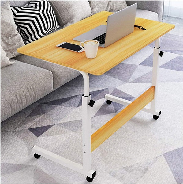 Adjustable 55cm-66cm  Laptop Bedside Table Trolley  Table Top 59cm x 39cm