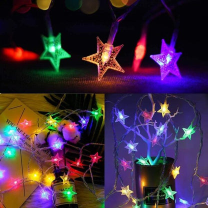 ZYF-47 Star LED Fairy String Light With Tail Plug Extension RGB 5M