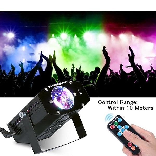 ZYF-0062 220V 3 Colour Water Ripples LED Stage Light With Remote Control