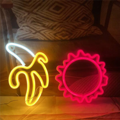 FA-A42 Banana Neon Sign Lamp USB And Battery Operated