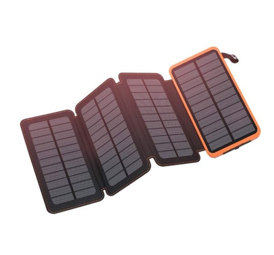 Solar Power Bank with Folding  Panels & LED Light 16800mah