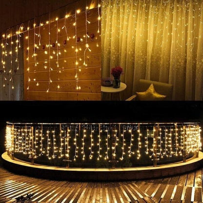 ZYF-34L LED Fairy Curtain Light Warm White With Black Cable