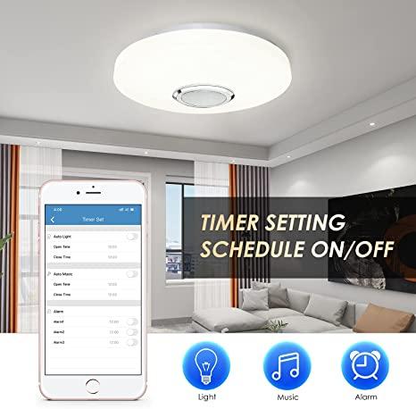 36W RGB LED Ceiling Light with  Bluetooth Speaker