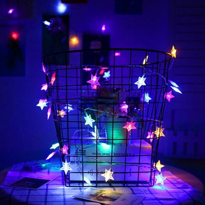 ZYF-47 Star LED Fairy String Light With Tail Plug Extension RGB 5M