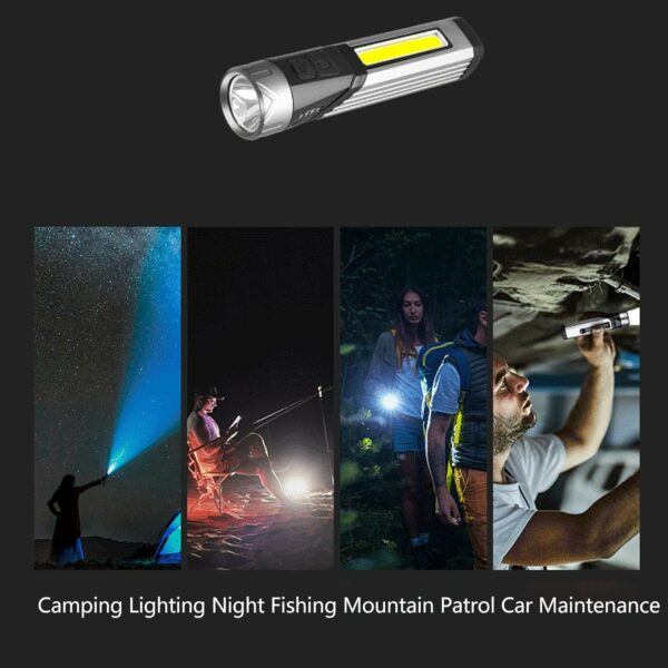 Aerbes AB-SD44 Rechargeable 90 Degree Angle LED + COB Flashlight