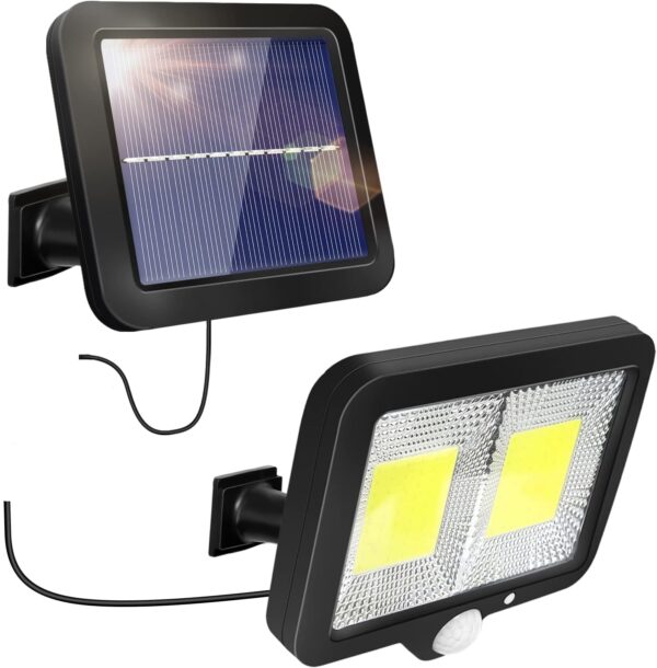 Split Solar Powered Sensor Motion  COB Light With Solar Panel