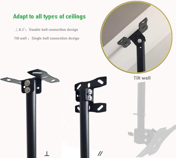 14 To 42″ Telescopic Flat Panel Tilt Ceiling TV Bracket