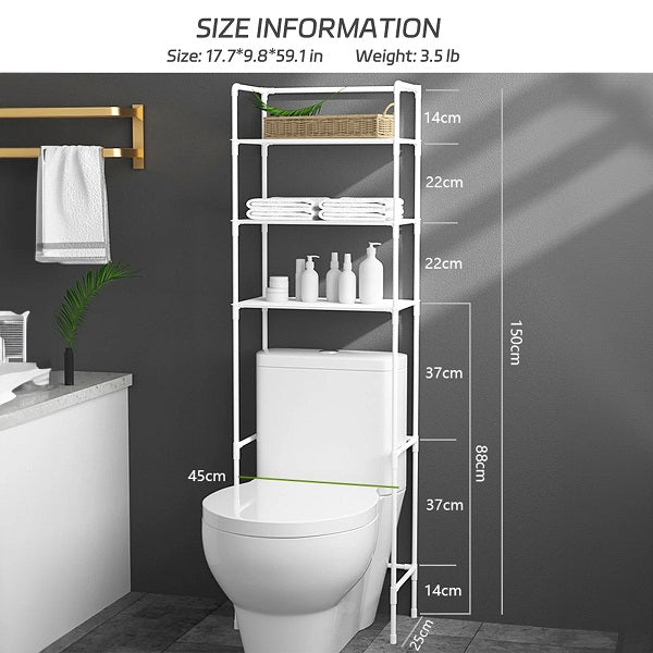 JG20375346 Over The Toilet Shelf 45cm x 25cm x 150cm