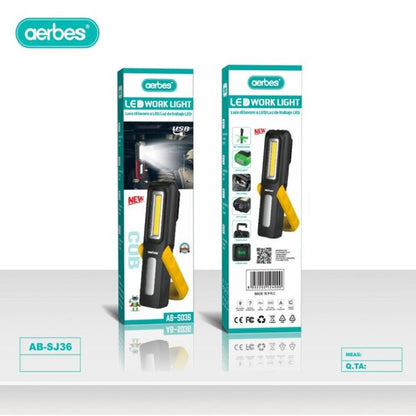 Aerbes AB-SD36 USB Rechargeable Magnetic COB Emergency Light