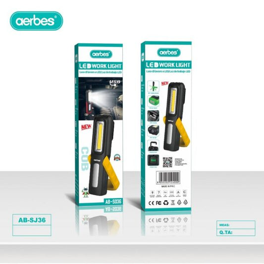 Aerbes AB-SD36 USB Rechargeable Magnetic COB Emergency Light