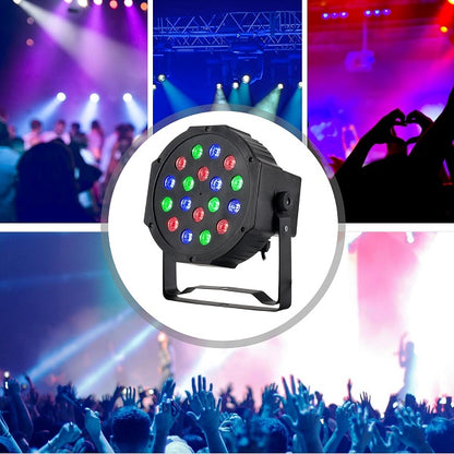 PM-001 Mini Flat Par DJ Stage Light 18 RGB LED