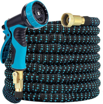 Expandable 15M Garden Water Hose Pipe, No-Kink with 10 Function Spray Nozzle