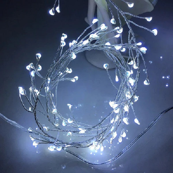 ZYF-96 Copper Wire Fairy Light 100LED White 220V 8 Mode Settings 3m