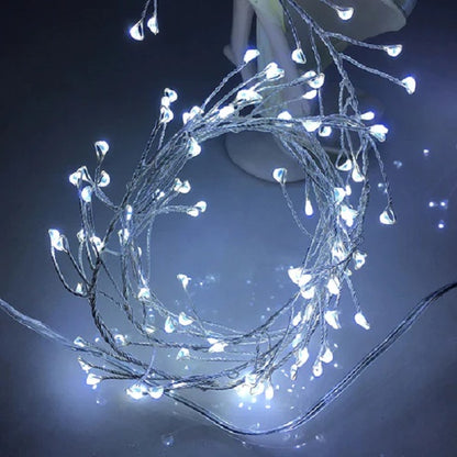 ZYF-96 Copper Wire Fairy Light 100LED White 220V 8 Mode Settings 3m