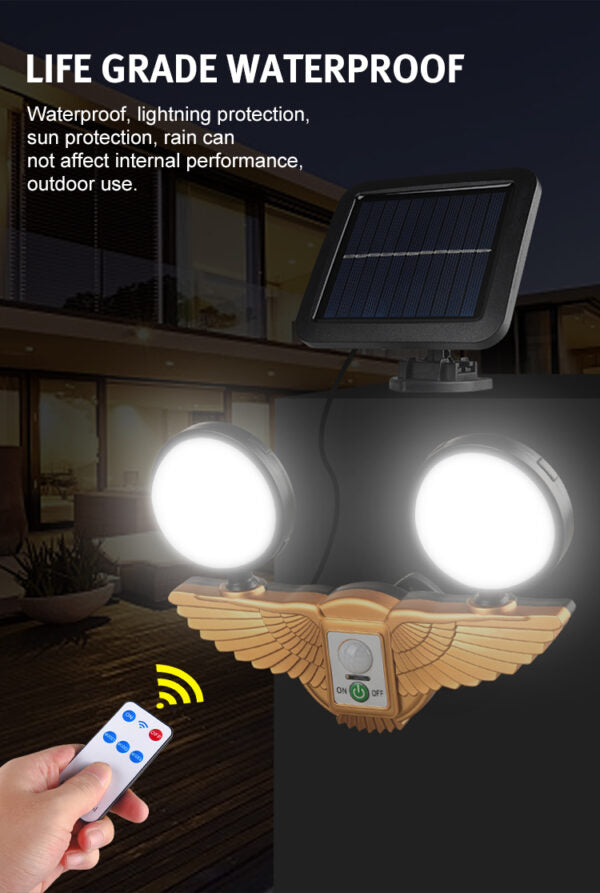 Dual Solar Powered Wall Sensor Light