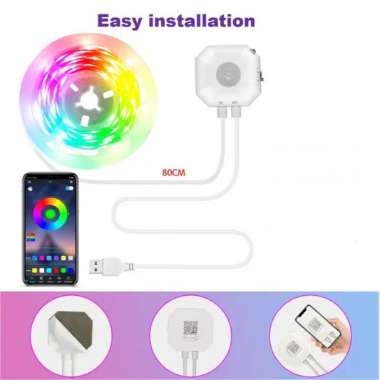 USB Human Body Induction LED Sensor Strips Light RGB