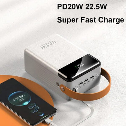 Power Bank Fast Charging QC3.0  80000mah With PD Port + LED  Light